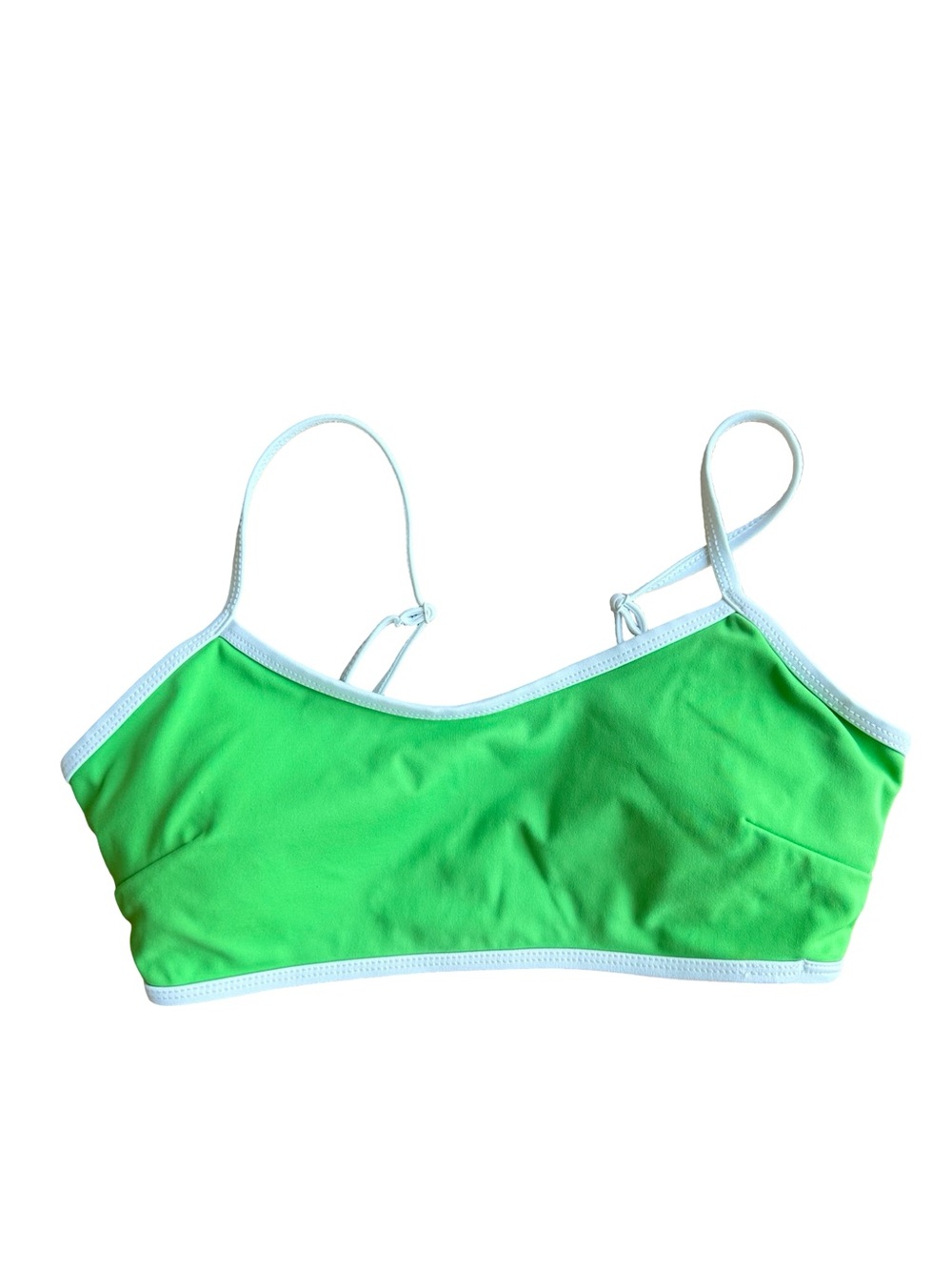 JoyLab Green and White sports bra top